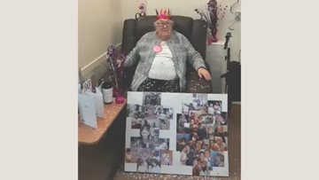 Luton care home Resident marks 80th birthday in style